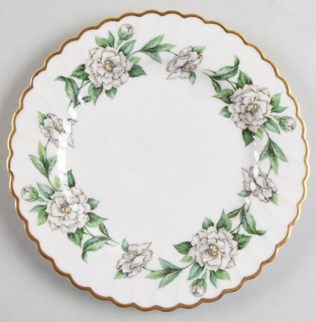 Gardenia (White Flowers) Salad Plate