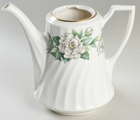 Gardenia (White Flowers) Coffee Pot No Lid
