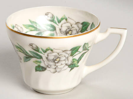 Gardenia (White Flowers) Flat Cup by Syracuse