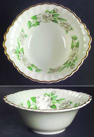 Gardenia (White Flowers) Lugged Cereal Bowl
