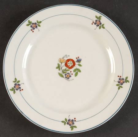 Gardena (Blue Trim) Salad Plate