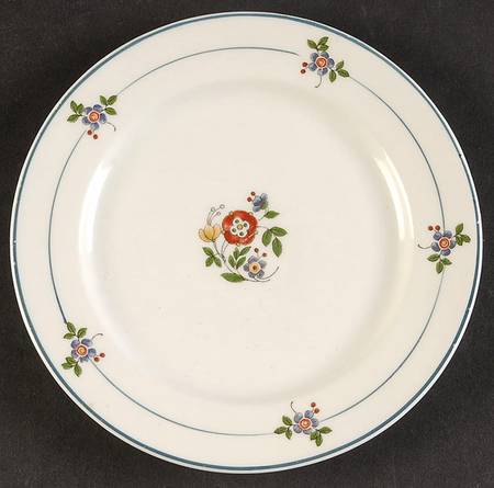 Gardena (Blue Trim) Bread & Butter Plate