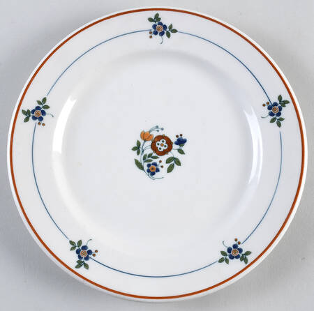 Gardena (Rust Trim) Luncheon Plate