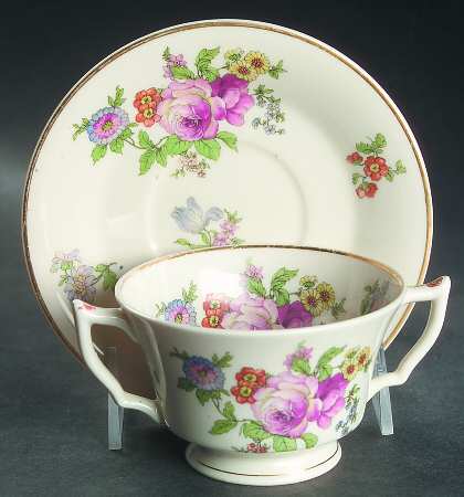 Glenwood Footed Bouillon Cup & Saucer