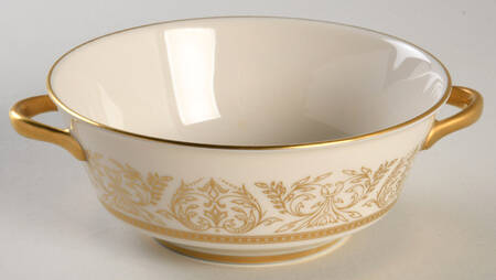 Gold Riviera Flat Cream Soup Bowl