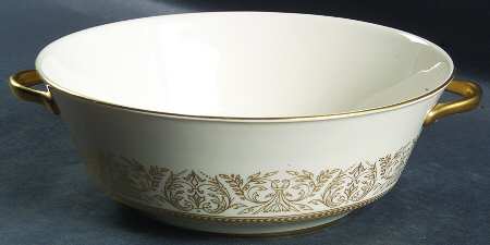 Gold Riviera 8" Round Vegetable Bowl