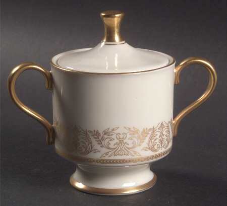Gold Riviera Sugar Bowl & Lid