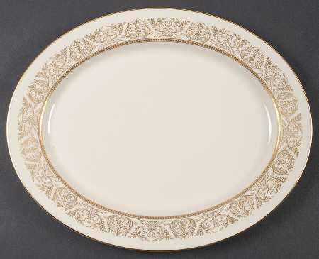 Gold Riviera 14" Oval Serving Platter