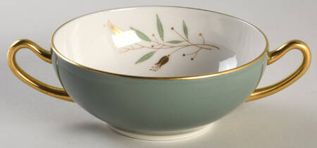 Grandeur (Gold Trim) Flat Cream Soup Bowl
