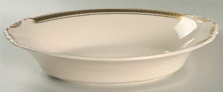 Greek Key 10" Oval Vegetable Bowl