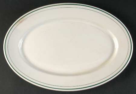 Green Mohawk 13" Oval Serving Platter