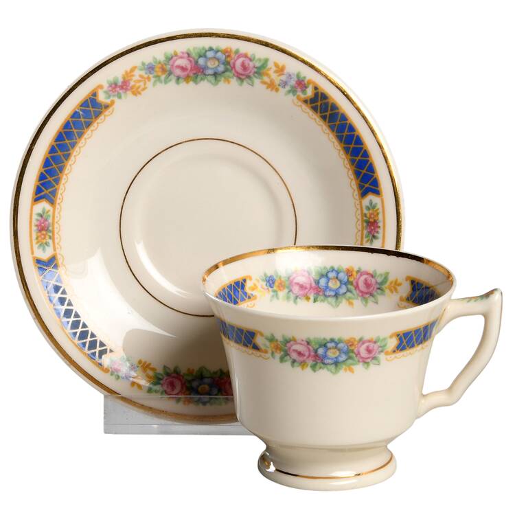 Haddon Footed Demitasse Cup & Saucer Set