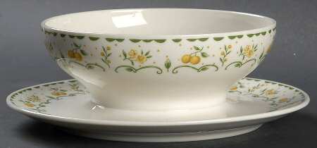 Harvest Gold Gravy Boat with Attached Underplate