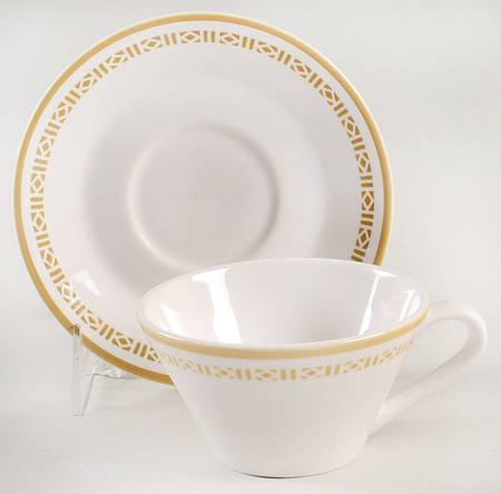 Honey Comb Flat Cup & Saucer Set