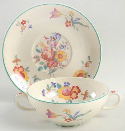 The Hostess Flat Cream Soup Bowl & Saucer Set