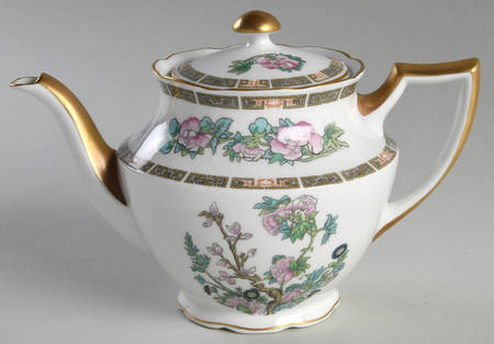 Indian Tree Pink (Scallop Edge) Teapot & Lid