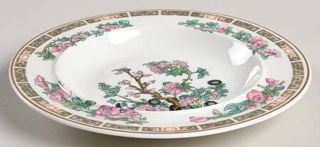Indian Tree Pink (Smooth Edge) Round Butter No Lid
