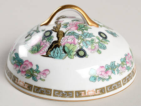 Indian Tree Pink (Smooth Edge) Lid for Round Butter