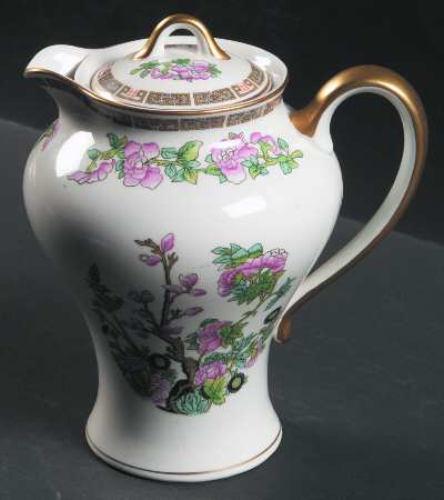 Indian Tree Pink (Smooth Edge) Coffee Pot & Lid