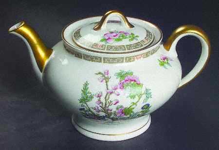 Indian Tree Pink (Smooth Edge) Teapot & Lid