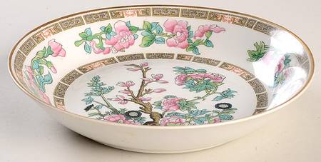 Indian Tree Pink (Smooth Edge) Coupe Soup Bowl