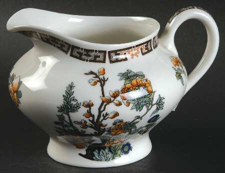 Indian Tree Orange Flowers (White) Creamer
