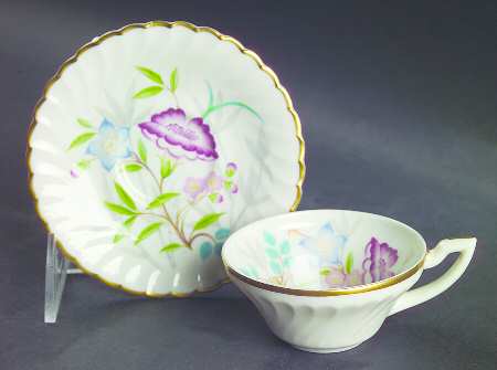 Jewel Tree Flat Demitasse Cup & Saucer Set