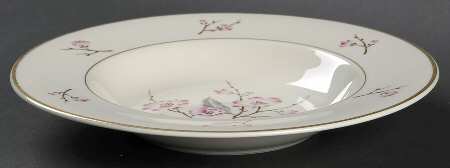 Jubilee (Pink Flowers) Rim Soup Bowl