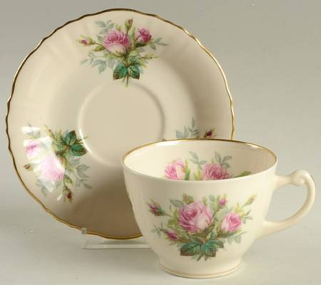 June Rose Flat Cup & Saucer Set