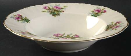 June Rose Rim Soup Bowl by Syracuse