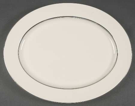 Kent (Platinum Trim) 14" Oval Serving Platter