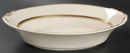 Kent (Gold Trim) 10" Oval Vegetable Bowl