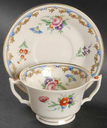 Lady Louise Footed Bouillon Cup & Saucer