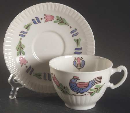 Lancaster Flat Cup & Saucer Set