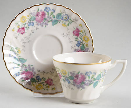 Lilac Rose Flat Cup & Saucer Set
