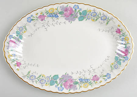 Lilac Rose 14" Oval Serving Platter
