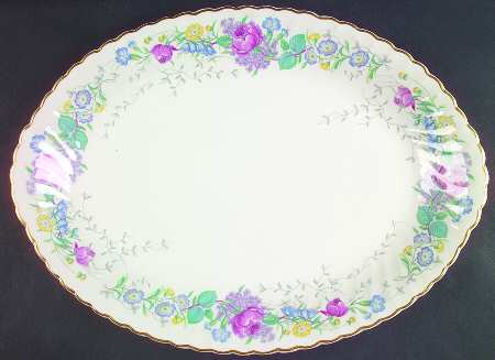 Lilac Rose 16" Oval Serving Platter