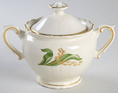 Lily of The Valley (Gold Trim) Sugar Bowl & Lid