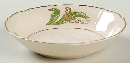 Lily of The Valley (Gold Trim) Fruit/Dessert (Sauce) Bowl