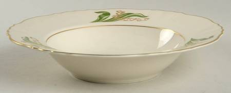 Lily of The Valley (Gold Trim) Rim Soup Bowl