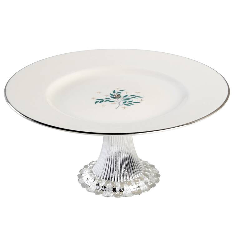 Lyric Cake Stand with 4"-5" Metal Pedestal  Hc