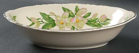 Magnolia 10" Oval Vegetable Bowl