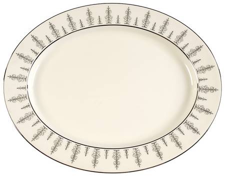 Marquesa Black 14" Oval Serving Platter