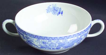Mayfair Blue Flat Cream Soup Bowl