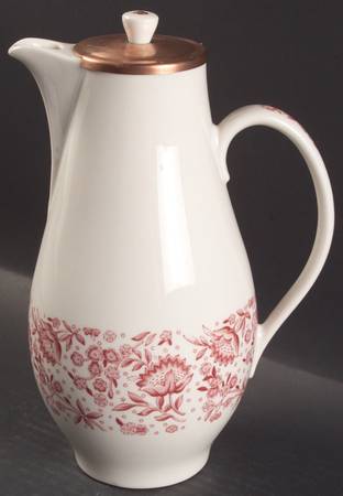 Mayflower Red Coffee Pot & Copper Lid
