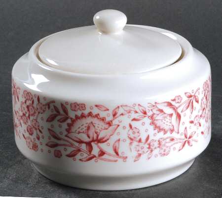 Mayflower Red Sugar Bowl & Lid
