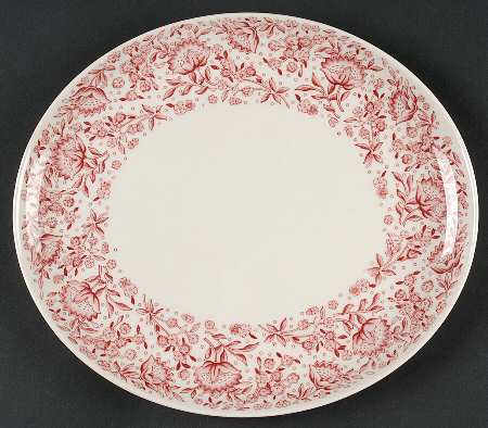 Mayflower Red 11" Oval Serving Platter by Syracuse