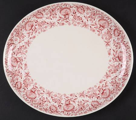 Mayflower Red 12" Oval Serving Platter