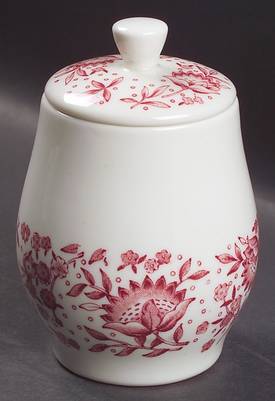 Mayflower Red Sugar Bowl & Lid (Juice Tumbler)