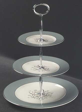Meadow Breeze 13 7/8"-14 1/4" 3-Tiered Serving Tray(DP,SP,BB) HC